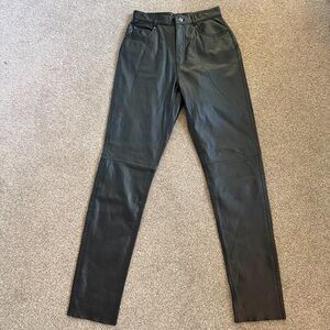 Vintage Wilson’s Black Leather Moto Pants High Rise Women’s 10 Retro Goth 28x33